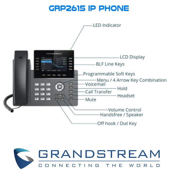 Grandstream GRP2615 IP Phone Abudhabi Grandstream GRP2615 IP Phone Dubai