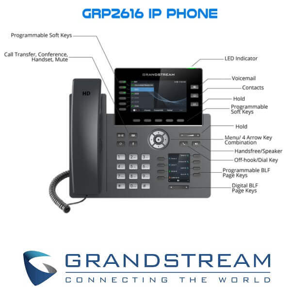 Grandstream GRP2616 IP Phone Abudhabi Grandstream GRP2616 IP Phone Dubai