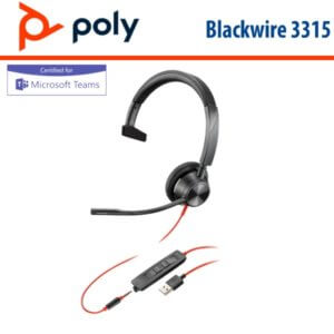 Poly Blackwire3315 USB A Teams Dubai