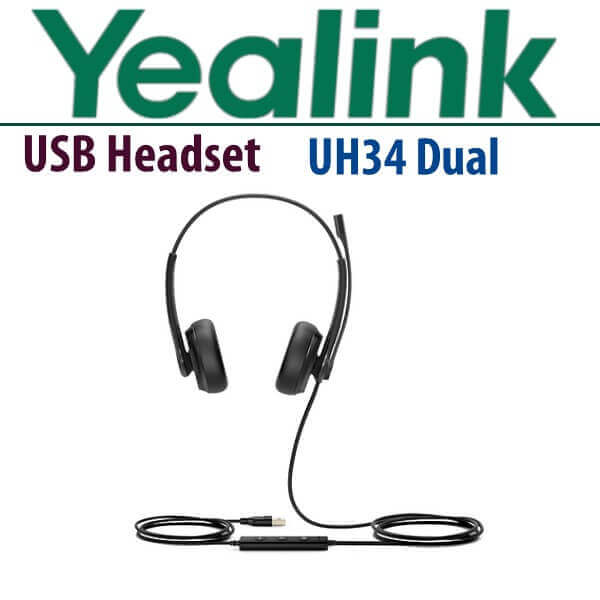 Yealink UH34 Dual USB Headset Dubai Yealink UH34/UH34Lite Microsoft Teams Headset Dubai