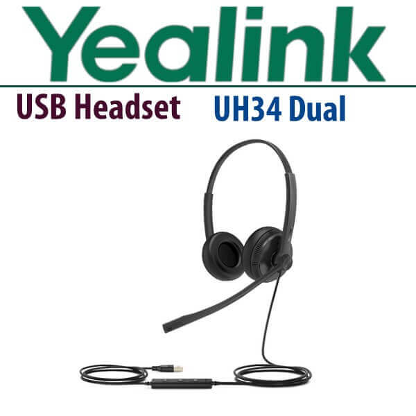Yealink UH34 Dual USB Headset UAE Yealink UH34/UH34Lite Microsoft Teams Headset Dubai