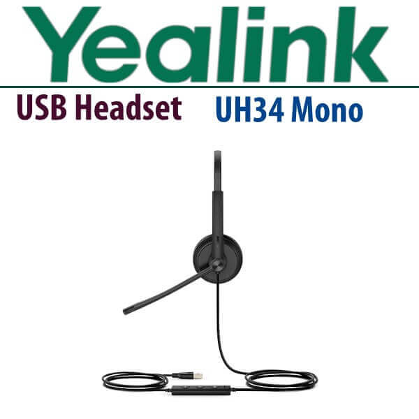 Yealink UH34 Mono USB Headset Dubai Yealink UH34/UH34Lite Microsoft Teams Headset Dubai