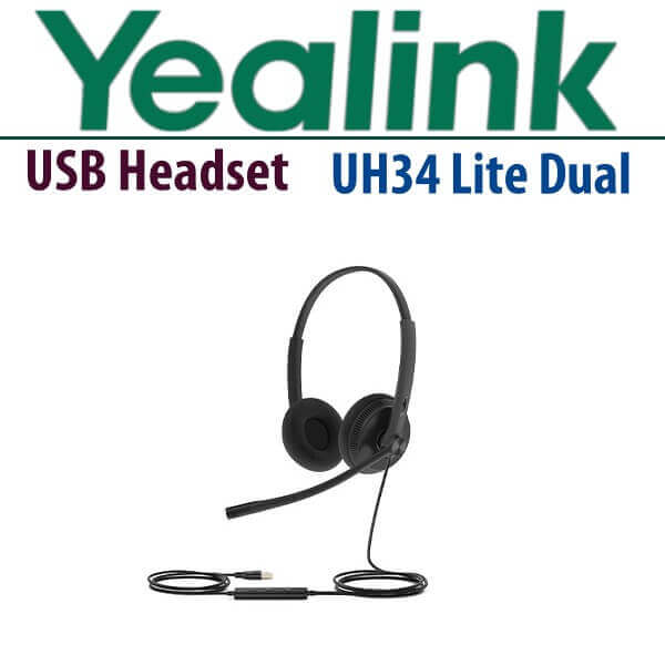 Yealink UH34Lite USB Wired Headset Dubai Yealink UH34/UH34Lite Microsoft Teams Headset Dubai