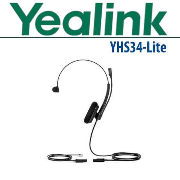 Yealink YHS34 Lite Wired Headset Dubai Yealink YHS34 QD to RJ Dubai
