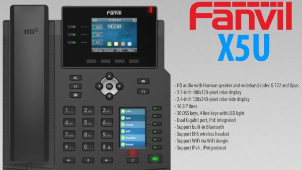 fanvil x5u voip phone dubai abudhabi 600x339 Fanvil X5U High end IP Phone UAE