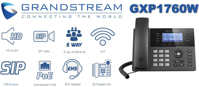 grandstream gxp1760w wifi phone dubai Grandstream GXP1760W Wifi Phone